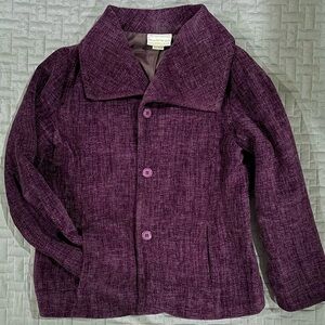 Irish Woven Purple Collared Jacket